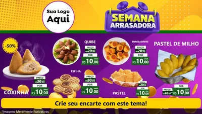 Modelo de TV para TV Horizontal com o tema Semana Arrasadora para Salgadaria