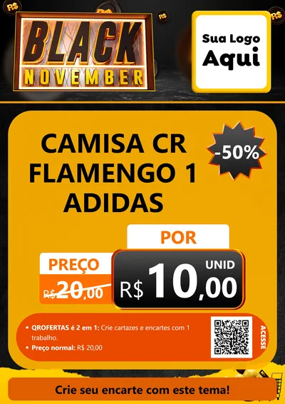 Modelo de Cartaz para Cartaz A4 Vertical com o tema Black November para Roupas e acessórios