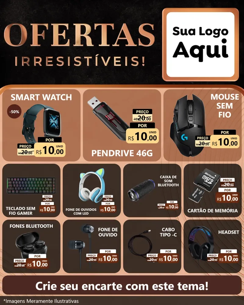 Modelo de Rede Social para Feed Instagram com o tema Ofertas Irresistíveis! para Informática