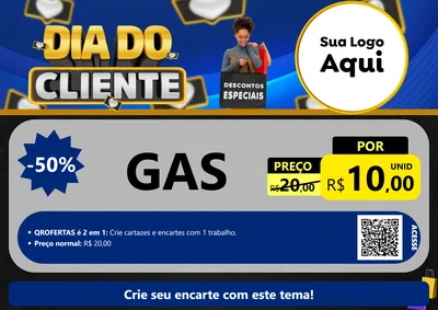 Modelo de Cartaz para Cartaz A4 Horizontal com o tema Dia Do Cliente para Água e gás