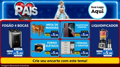 Modelo de TV para TV Horizontal com o tema Mês Dos Pais para Móveis e Eletro