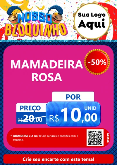 Modelo de Cartaz para Cartaz A4 Vertical com o tema Nosso Bloquinho para Bebês
