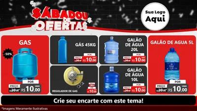 Modelo de TV para TV Horizontal com o tema Sabadou de Ofertas para Água e gás