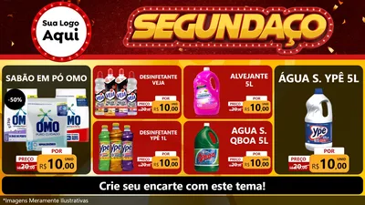 Modelo de TV para TV Horizontal com o tema Segundaço para Produtos de Limpeza