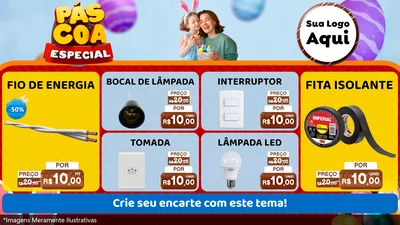 Modelo de TV para TV Horizontal com o tema Páscoa Especial para Materiais Elétricos
