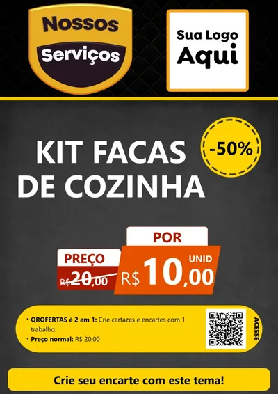 Modelo de Cartaz para Cartaz A4 Vertical com o tema Nossos Serviços para Utilidades Domésticas