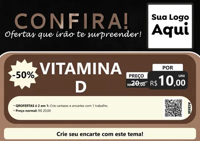 Modelo de Cartaz para Cartaz A4 Horizontal com o tema Confira! Ofertas que irão te surpreender! para Farmácia