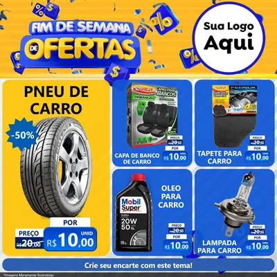 Modelo de Rede Social para Feed Facebook com o tema Fim de Semana de Ofertas para Auto peças
