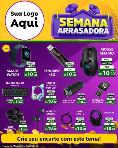 Modelo de Rede Social para Feed Instagram com o tema Semana Arrasadora para Informática