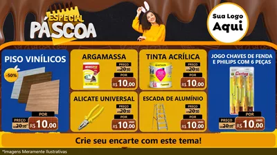 Modelo de TV para TV Horizontal com o tema Especial Páscoa para Material para Construção