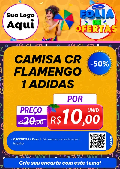 Modelo de Cartaz para Cartaz A4 Vertical com o tema Folia de Ofertas para Roupas e acessórios