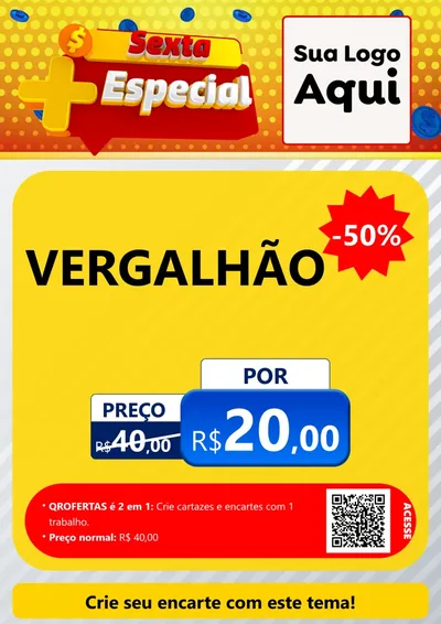 Modelo de Cartaz para Cartaz A4 Vertical com o tema Sexta Mais Especial para Ferragens