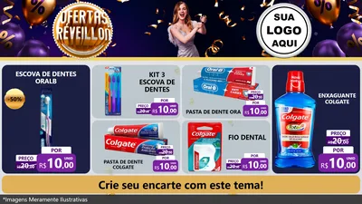 Modelo de TV para TV Horizontal com o tema Ofertas de Réveillon para Higiene Pessoal