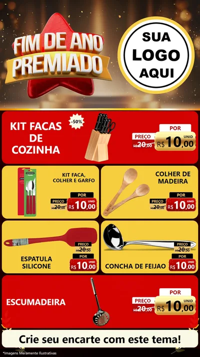 Modelo de TV para TV Vertical com o tema Fim de Ano Premiado para Utilidades Domésticas