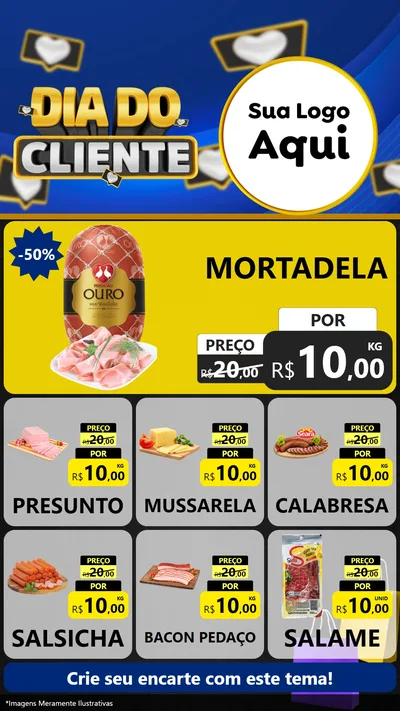 Modelo de Rede Social para Stories com o tema Dia Do Cliente para Frios e Laticínios