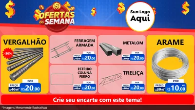 Modelo de TV para TV Horizontal com o tema Ofertas Da Semana para Ferragens