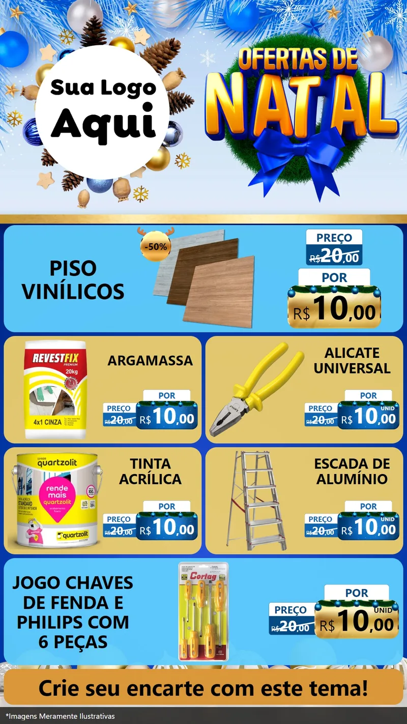 Modelo de TV para TV Vertical com o tema Ofertas de Natal para Material para Construção