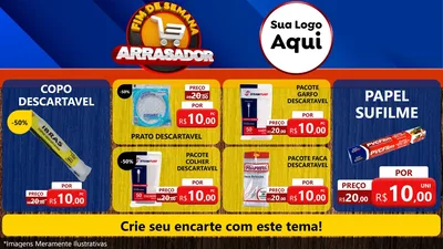Modelo de TV para TV Horizontal com o tema Fim De Semana Arrasador para Embalagens