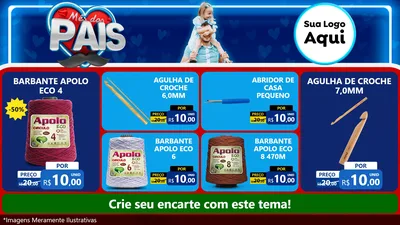 Modelo de TV para TV Horizontal com o tema Mês Dos Pais para Armarinho e Aviamentos