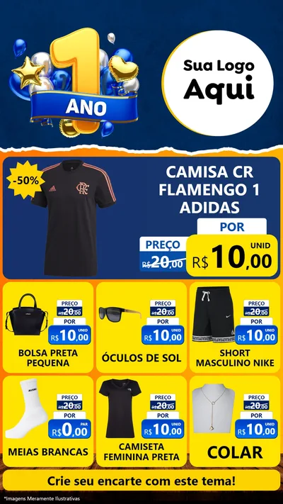 Modelo de Rede Social para Stories com o tema Um Ano de Aniversário para Roupas e acessórios