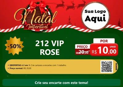 Modelo de Cartaz para Cartaz A4 Horizontal com o tema Natal Imperdível para Perfumes