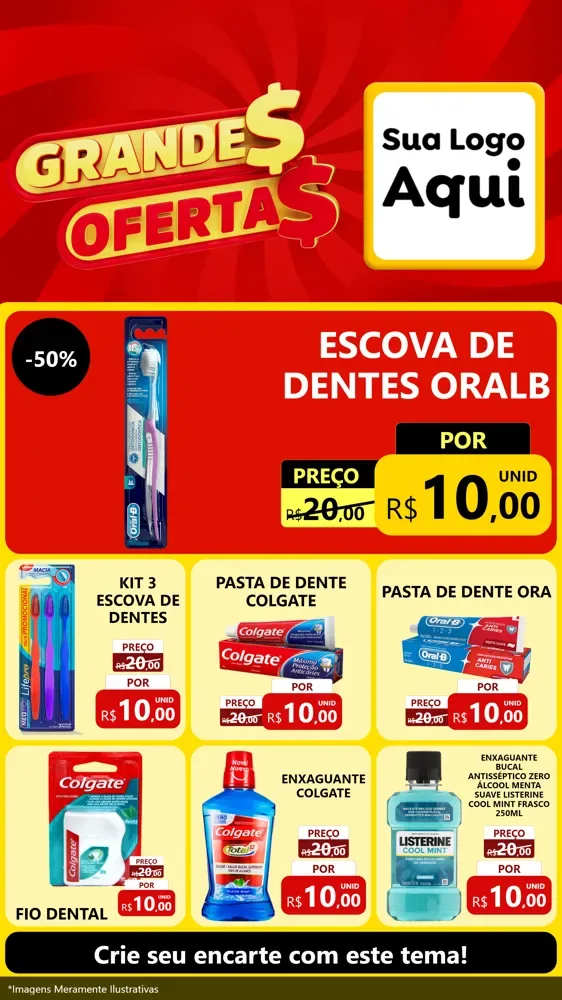 Modelo de Rede Social para Stories com o tema Grandes Ofertas para Higiene Pessoal