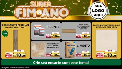 Modelo de TV para TV Horizontal com o tema Super Fim de Ano para Pisos e revestimentos