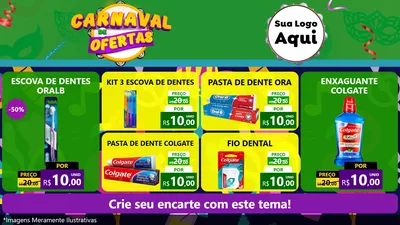 Modelo de TV para TV Horizontal com o tema Carnaval de Ofertas para Higiene Pessoal