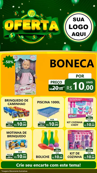 Modelo de Rede Social para Stories com o tema Oferta para Brinquedos