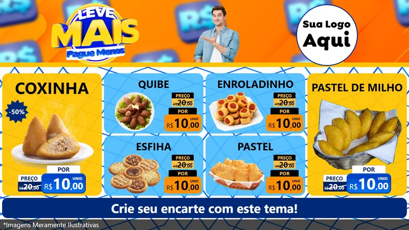 Modelo de TV para TV Horizontal com o tema Leve Mais, Pague Menos para Salgadaria
