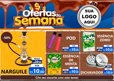 Modelo de Encarte para Encarte A4 Horizontal com o tema Ofertas da Semana - Páscoa para Tabacaria