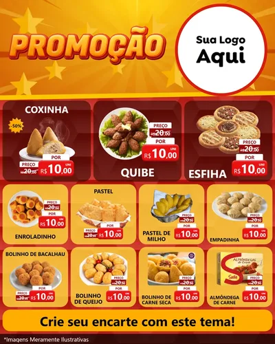 Modelo de Rede Social para Feed Instagram com o tema Promoção para Salgadaria