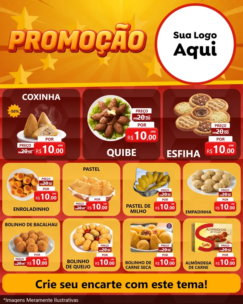 Modelo de Rede Social para Feed Instagram com o tema Promoção para Salgadaria