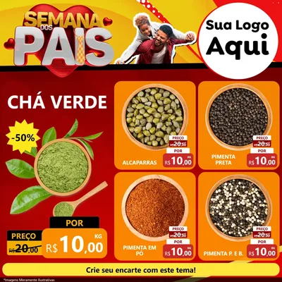 Modelo de Rede Social para Feed Facebook com o tema Semana Dos Pais para Produtos Naturais