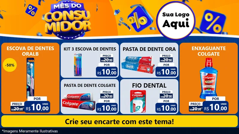 Modelo de TV para TV Horizontal com o tema Mês do Consumidor para Higiene Pessoal