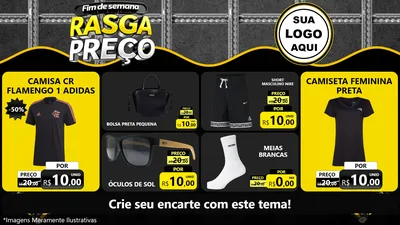Modelo de TV para TV Horizontal com o tema Fim de Semana Rasga Preço para Roupas e acessórios