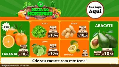 Modelo de TV para TV Horizontal com o tema Sexta do Hortifrúti para Hortifrúti