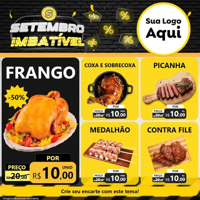 Modelo de Rede Social para Feed Facebook com o tema Setembro Imbatível para Assados