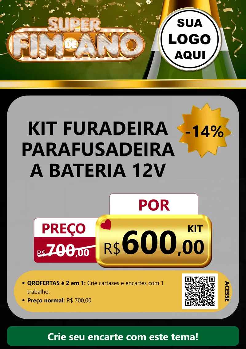 Modelo de Cartaz para Cartaz A4 Vertical com o tema Super Fim de Ano para Maquinas e Ferramentas