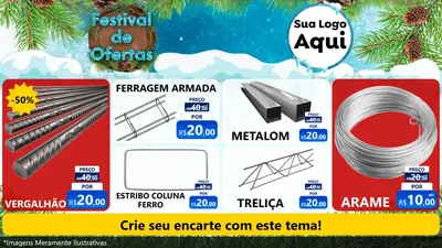 Modelo de TV para TV Horizontal com o tema Festival de Ofertas - Inverno para Ferragens