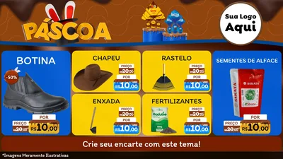 Modelo de TV para TV Horizontal com o tema Páscoa para Agropecuária