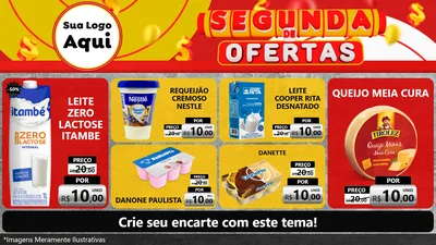 Modelo de TV para TV Horizontal com o tema Segunda de Ofertas para Frios e Laticínios