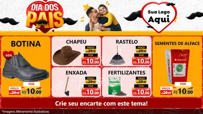 Modelo de TV para TV Horizontal com o tema Dia dos Pais para Agropecuária