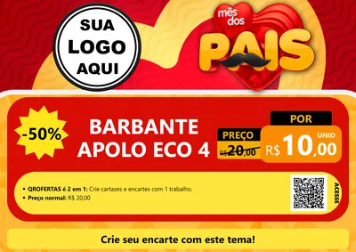 Modelo de Cartaz para Cartaz A4 Horizontal com o tema Mês Dos Pais para Armarinho e Aviamentos