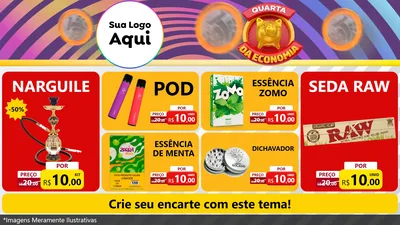 Modelo de TV para TV Horizontal com o tema Quarta da Economia para Tabacaria
