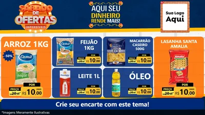 Modelo de TV para TV Horizontal com o tema Sábado de Ofertas Imperdíveis para Supermercado