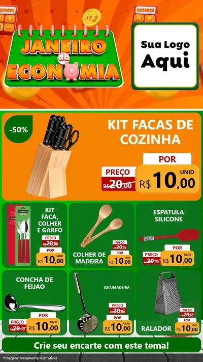 Modelo de Rede Social para Stories com o tema Janeiro da Economia para Utilidades Domésticas