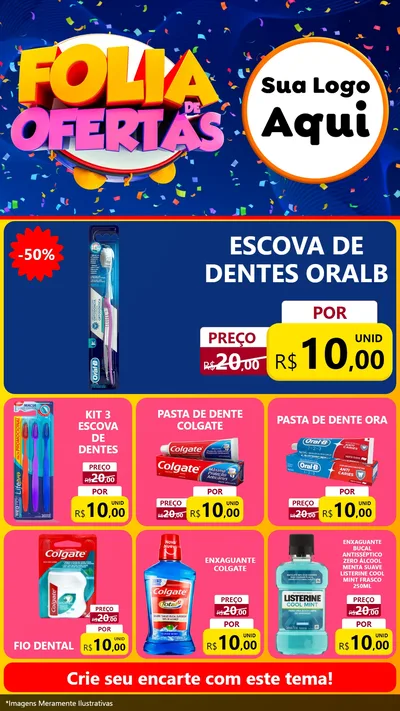 Modelo de Rede Social para Stories com o tema Folia de Ofertas para Higiene Pessoal