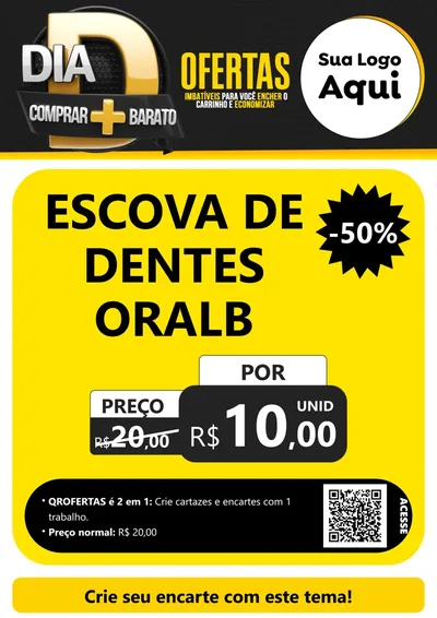 Modelo de Cartaz para Cartaz A4 Vertical com o tema Dia D Mais Economia para Higiene Pessoal
