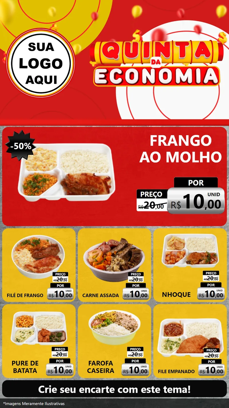 Modelo de Rede Social para Stories com o tema Quinta da Economia para Restaurante